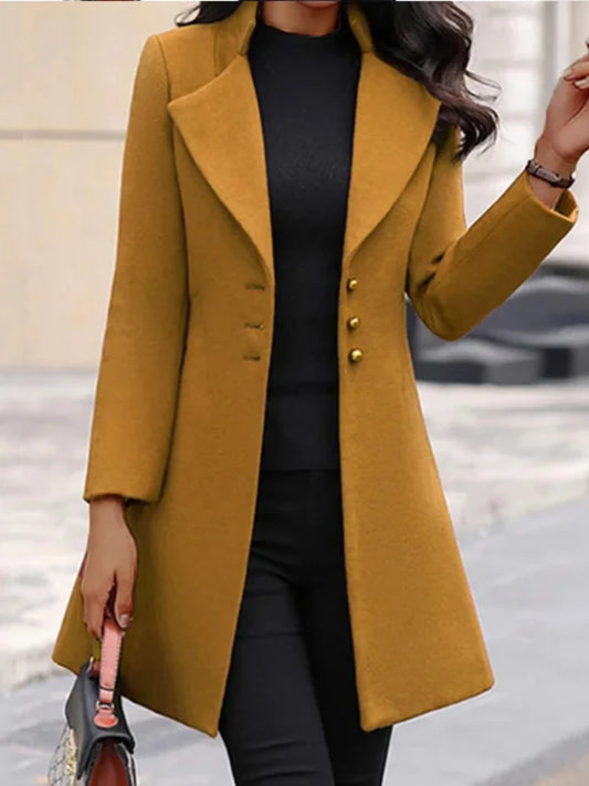 Plus Size Jacket Women Cardigan Single Breasted Blazer Long Sleeve Slim Fit Overcoat Spring Winter Commuter Dressing  Topcoat Plus Size