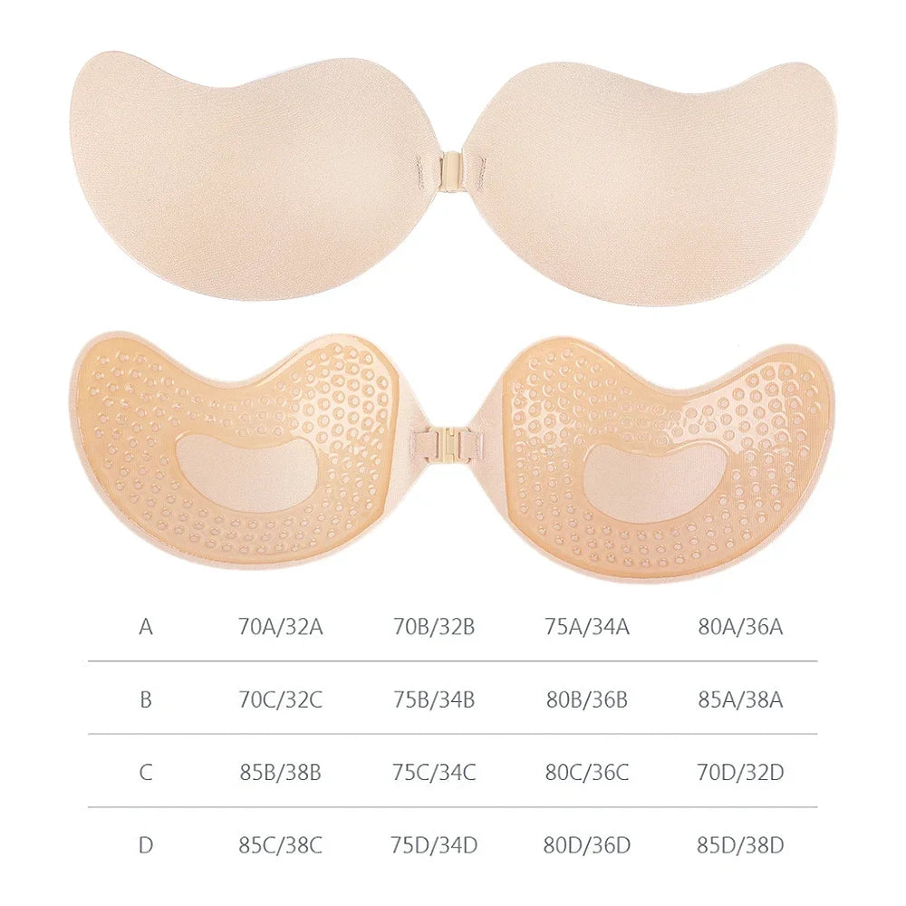 bras
Invisible Strapless Adhesive Stick Bra Strapless Push Up Bras Women Lingerie Seamless Silicone Nipple Covers Bralette Underwear