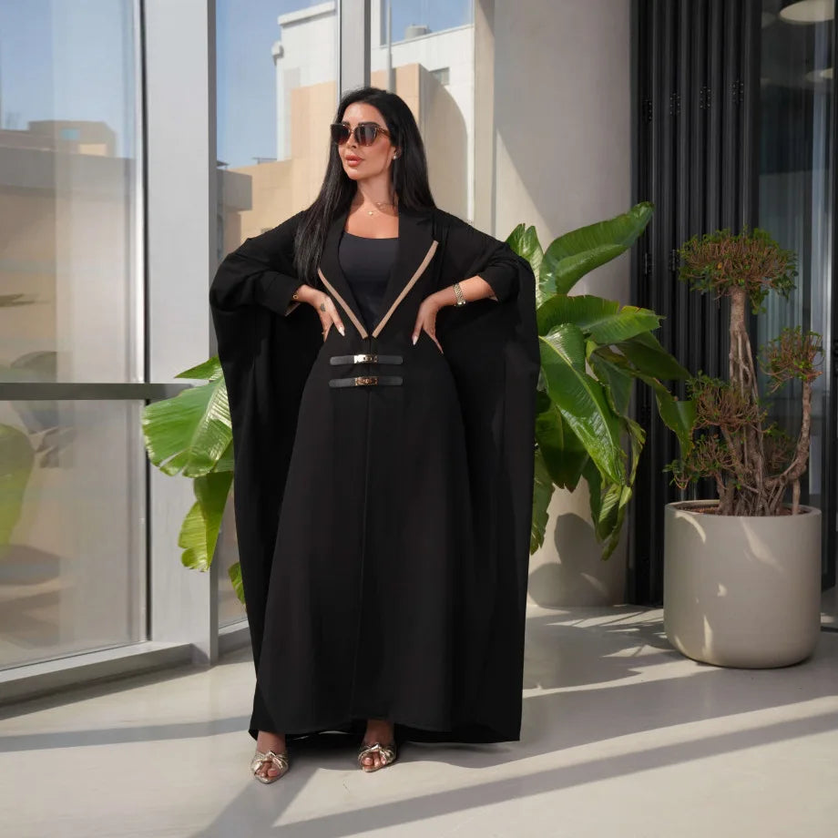 Black Abayas for Women Muslim Modest Dress Ramadan Dubai Luxury Open Abaya Kebaya Turkey Kaftan Eid Djellaba Islam Jalabiya Robe