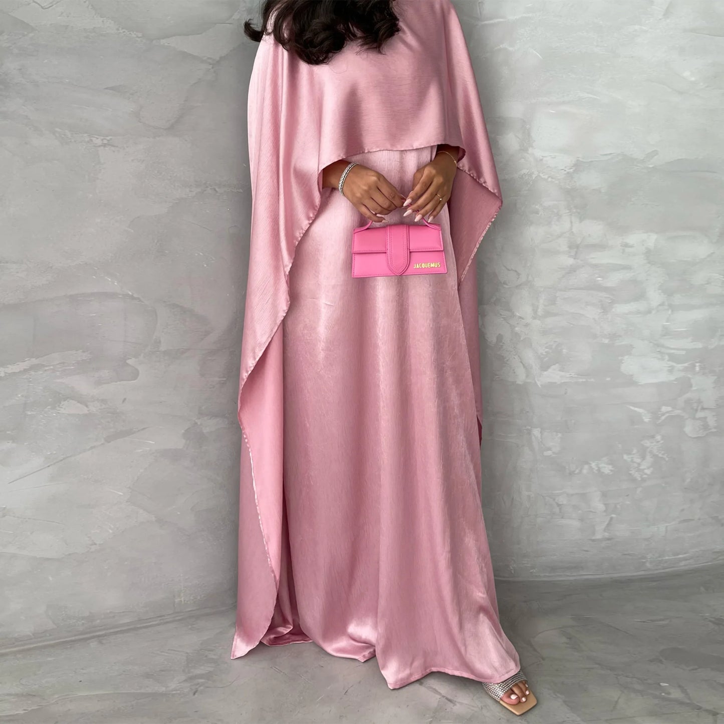 Muslim Women Satin Cloak Maxi Dress Ramadan Djellaba Eid Kaftan Turkey Dubai Abaya Islam Jalabiya Kebaya Caftan Marocain Femme