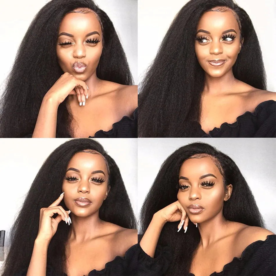 Hair Extensions and Wigs
Kinky Straight Bundles Human Hair 1 3 4 Bundles Coarse Yaki Weave Human Hair Bundles Original 100% Human Hair Extensions Sale