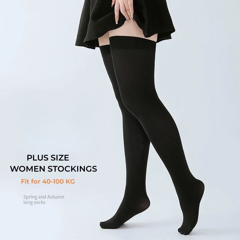 Stockings 
DOIAESKV Plus Size Women Stockings Over Knee Socks Thigh High Socks Large Size Female Stockings Long Socks Women's Stockings