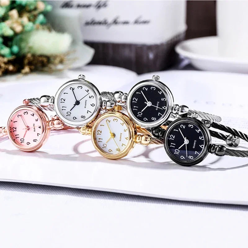 Women Watch Bracelet Watch Small Gold Bangle Women Watches Stainless Steel Retro Ladies Quartz Wristwatch Clock Dress Watch Relógio