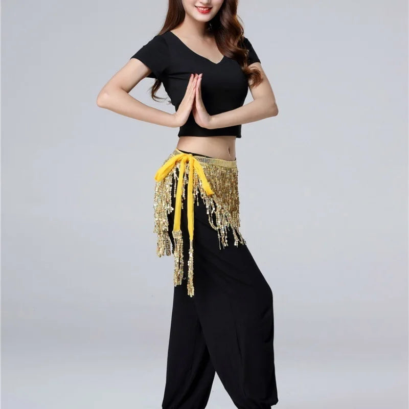 dancers  
Lady Women Belly Dancing Dress Waist Chain Belt Shiny Hula Stage Show Accessories Bellydance Costume Prop Belly Dance Skirt