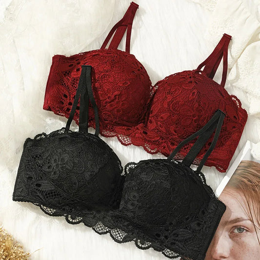 bras
Female Lace Bralette Push Up A B Cup Bras Brassiere Sexy Detachable Strap Bra Women Underwear