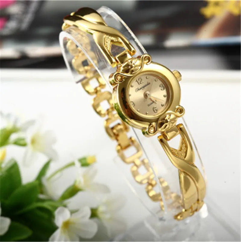 Women Watch Golden Bracelet Watch For Women Small Dial Luxury Ladies Wristwatch Steel Elegant Quartz Female Clock Fashion Gift reloj mujer