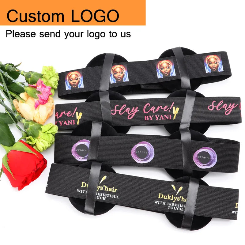 Hair Extensions and Wigs
Lace Melt Band With Ear Protector 5-50Pcs Edge Elastic Band For Wigs Frontal Hair Accossories Customized Your Own Logo Or Name