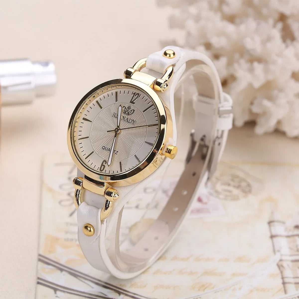 Women Watch Quartz Watch Women PU Leather Thin Strap Wristwatch Ladies Watches Solid Color Fashion Women Gift Watch Relojes Para Mujer