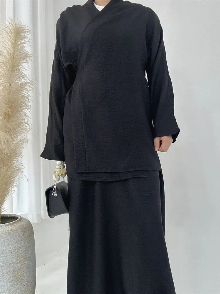 Ramadan Eid Dubai Abaya Muslim for Women Sets Kaftan Modest Dresses Islamic Clothing Kebaya Caftan Marocain Robe Femme Musulmane