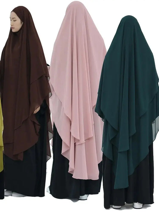 Ramadan Eid Dubai Chiffon Niqab Maxi Khimar Abaya Damen Islam Muslim Hijab Dress Abayas For Women Kebaya Hijabs Femme Musulmane