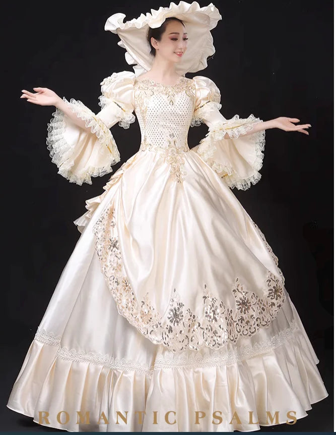 European Clothing
European style palace long princess dress stage performance for adult parties