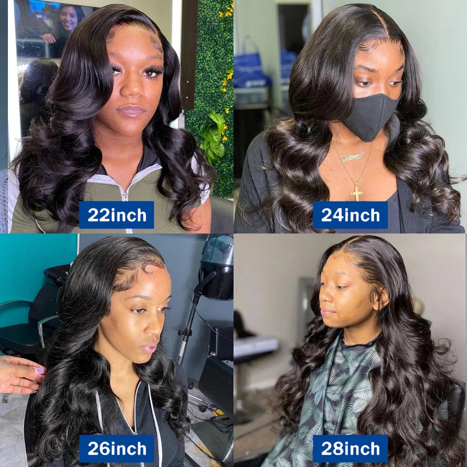 Hair Extensions and Wigs
13x4 13x6 Lace Front Human Hair Wigs 100% Body Wave Transparent Lace Frontal Wigs Human Hair Full Lace Closure Brazilian Hair