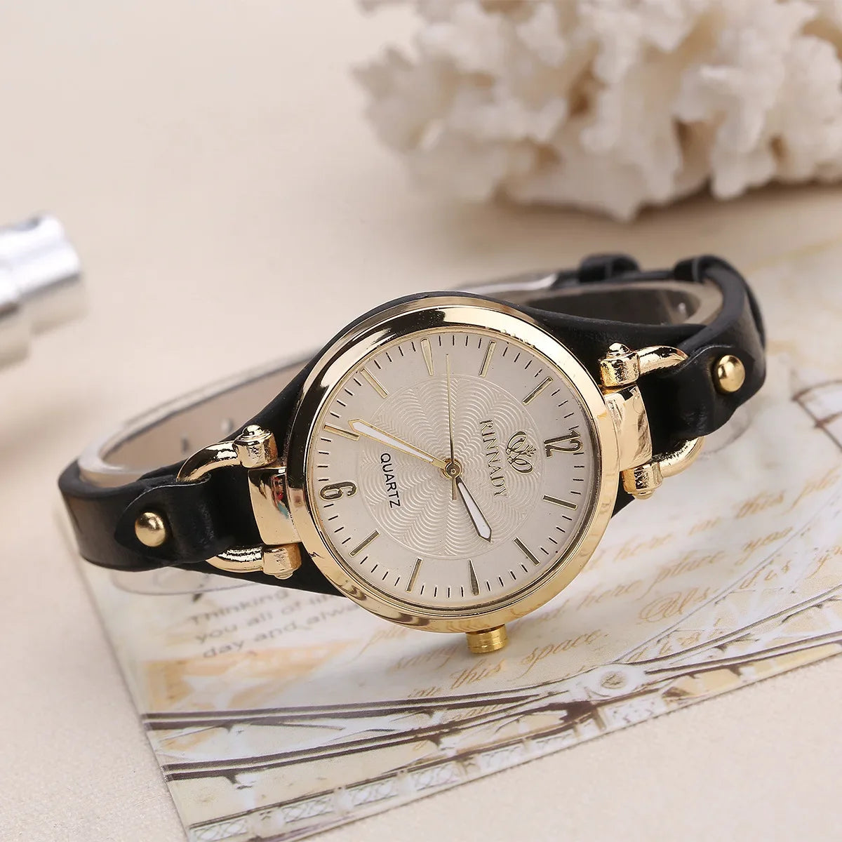 Women Watch Quartz Watch Women PU Leather Thin Strap Wristwatch Ladies Watches Solid Color Fashion Women Gift Watch Relojes Para Mujer