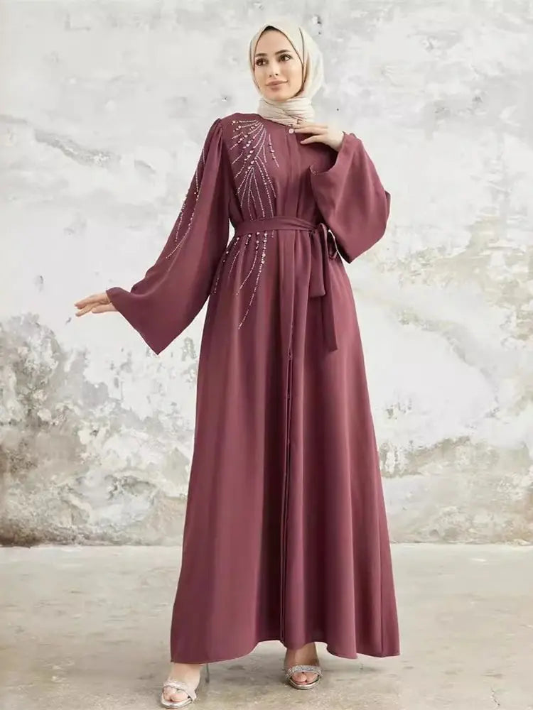 Ramadan Eid Dubai Elegant Abaya Kebaya Islam Muslim Kaftan Modest Dress For Women Robe Musulmane Caftan Marocain Femme Vestidos