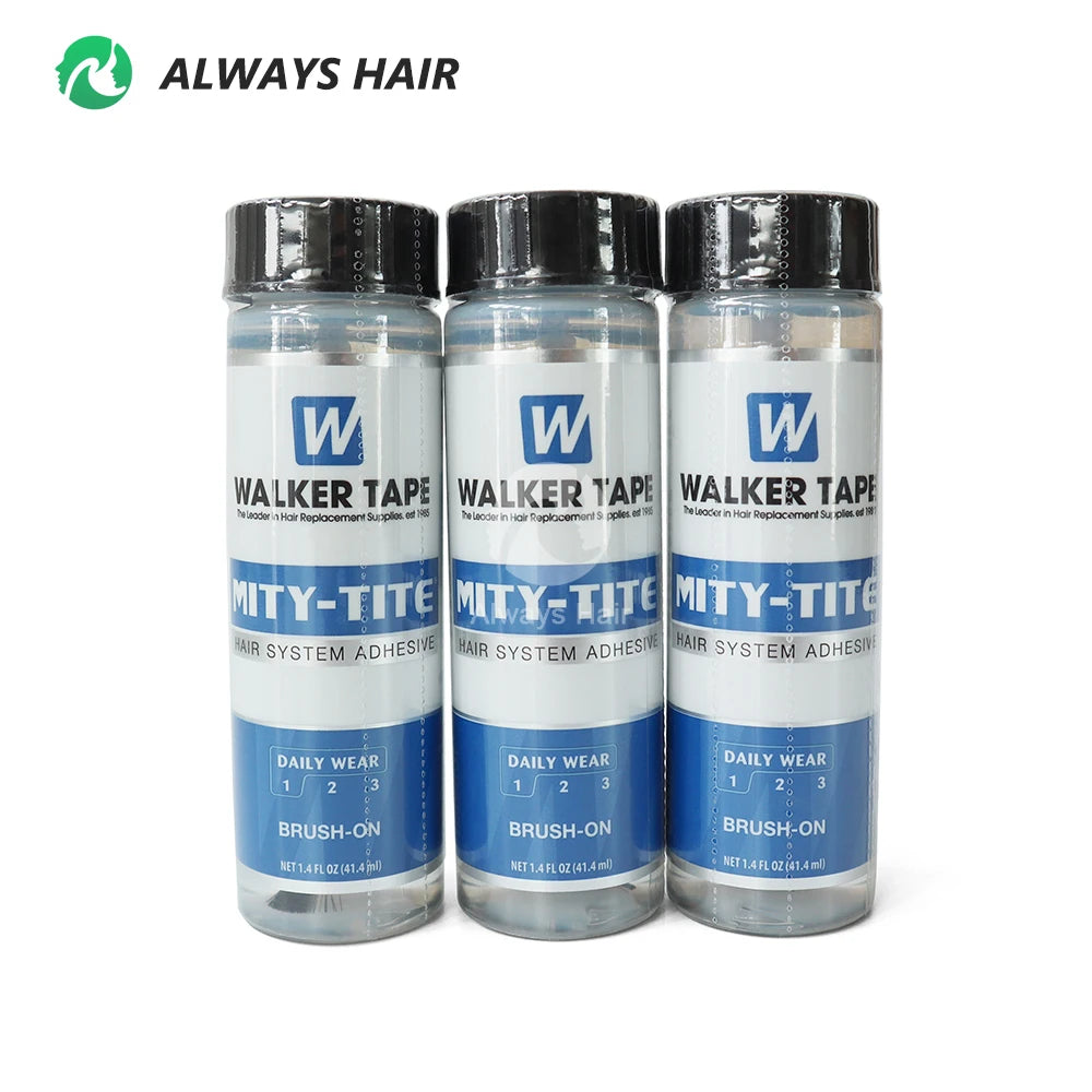 Hair Extensions and Wigs
0.5oz 1.4oz MITY-TITE Most Popular Liquid Adhesive For Touch- ups Hair System Walker Toupee Hair Lace Wig Glue Brush On