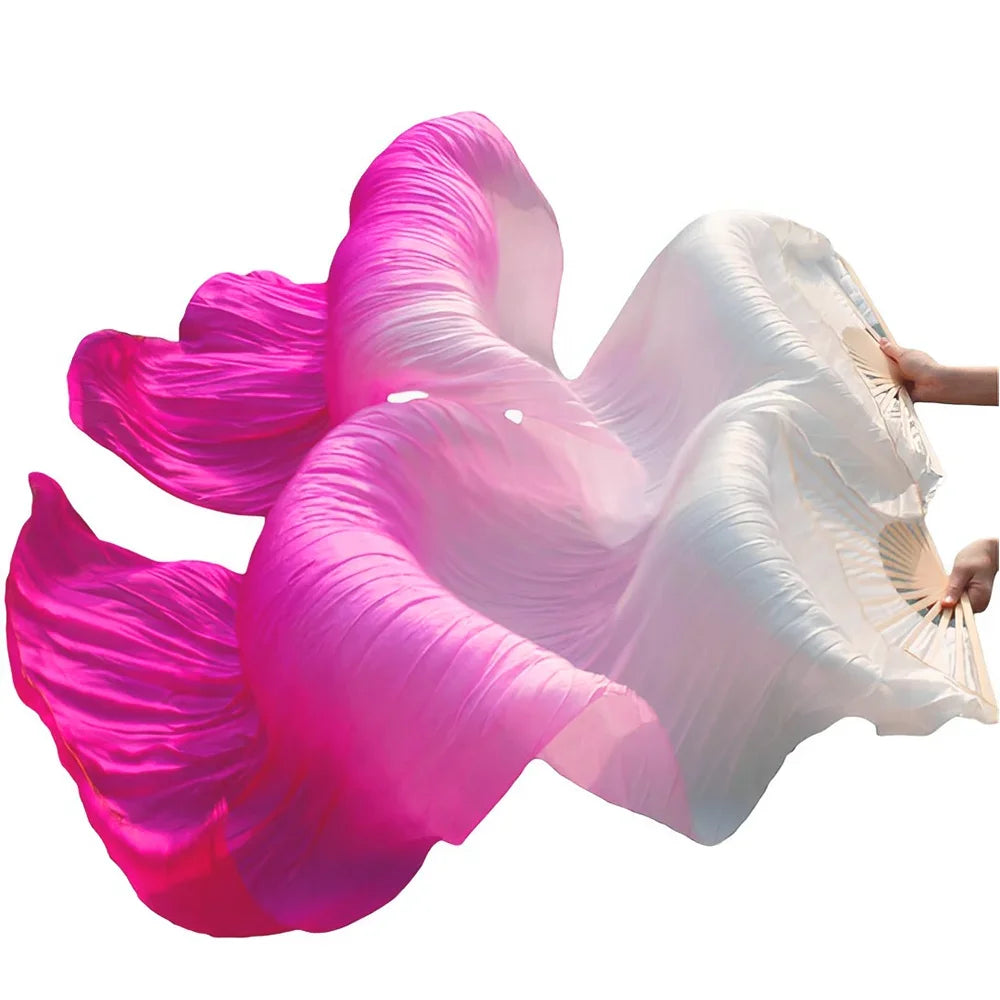 dancers  
1 Pair Dance Fans Portable Belly Dance Fan Dance Performance Wedding Long Fans Gradient Color