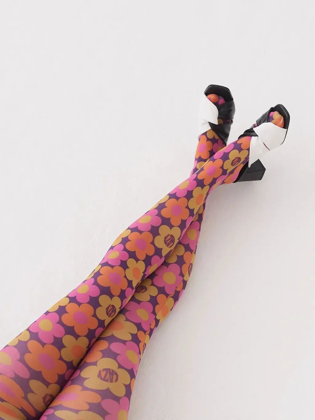 Tights 
Ladies Summer Autumn Long Tights Women Girls Creative Heart/Floral/Cloud/Plaid Printing Tight Leggings Elastic Render Tights