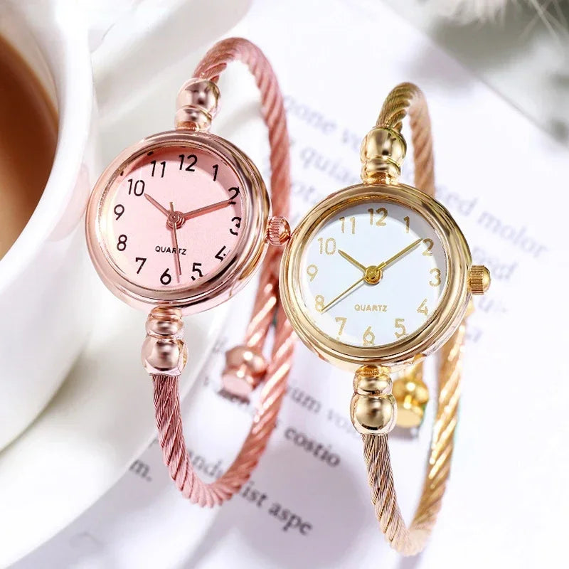 Women Watch Bracelet Watch Small Gold Bangle Women Watches Stainless Steel Retro Ladies Quartz Wristwatch Clock Dress Watch Relógio