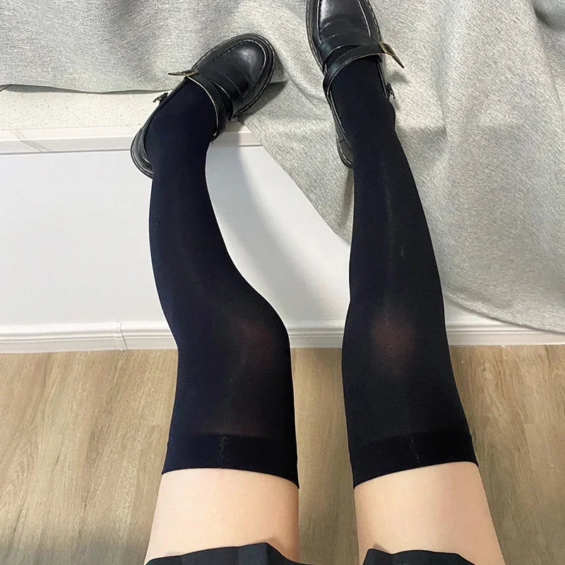 Stockings 
1/2pairs Sweet Over Knee Long Socks Women Girs Sexy Nylon Calf Socks Thigh High Stockings Legging JK Lolita Cosplay Tights