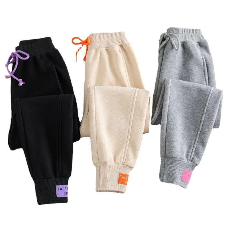 Pants New Gray women Sweatpants Autumn Winter  Baggy Streetwear Oversize Sports Pants Black winter thick Joggers Streetwear Trousers