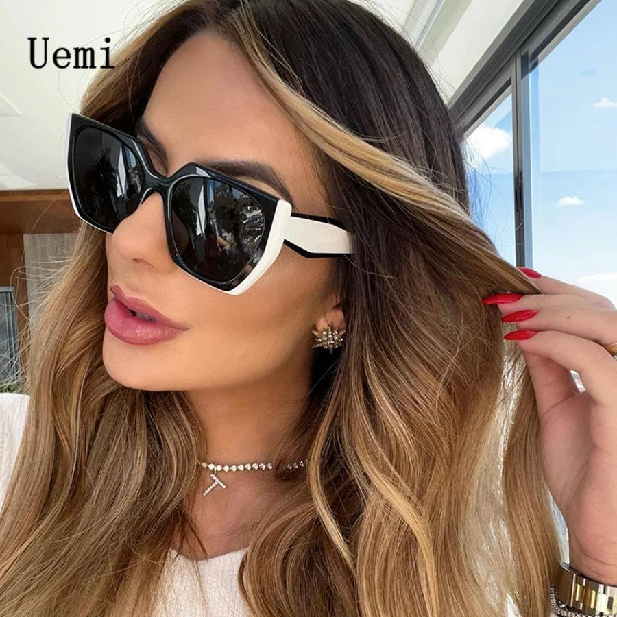 Women's Sunglasses New Fashion Brand Designer Irregular Square Sunglasses For Women Men Retro Modern Cat Eye Ladies Sun Glasses Ins Trending Shades