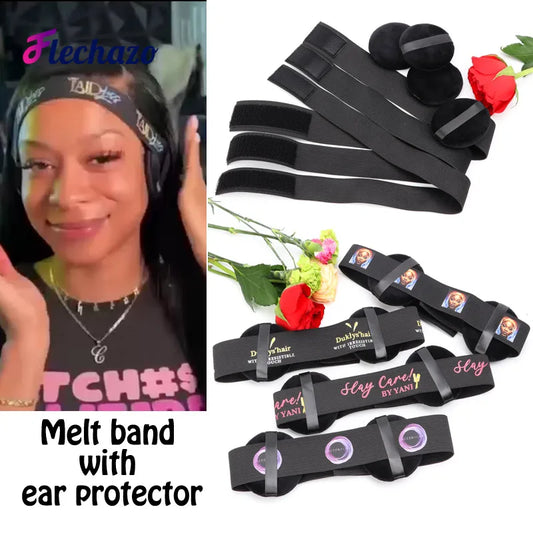 Hair Extensions and Wigs
Lace Melt Band With Ear Protector 5-50Pcs Edge Elastic Band For Wigs Frontal Hair Accossories Customized Your Own Logo Or Name