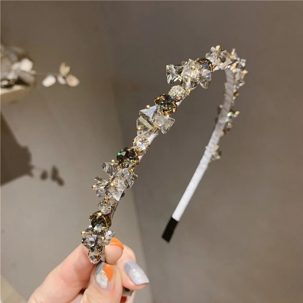 Elegant Look Luxury Bride Elegant Alloy Hair Hoop Hair Accessories Rhinestone Hairband Crystal Headbands