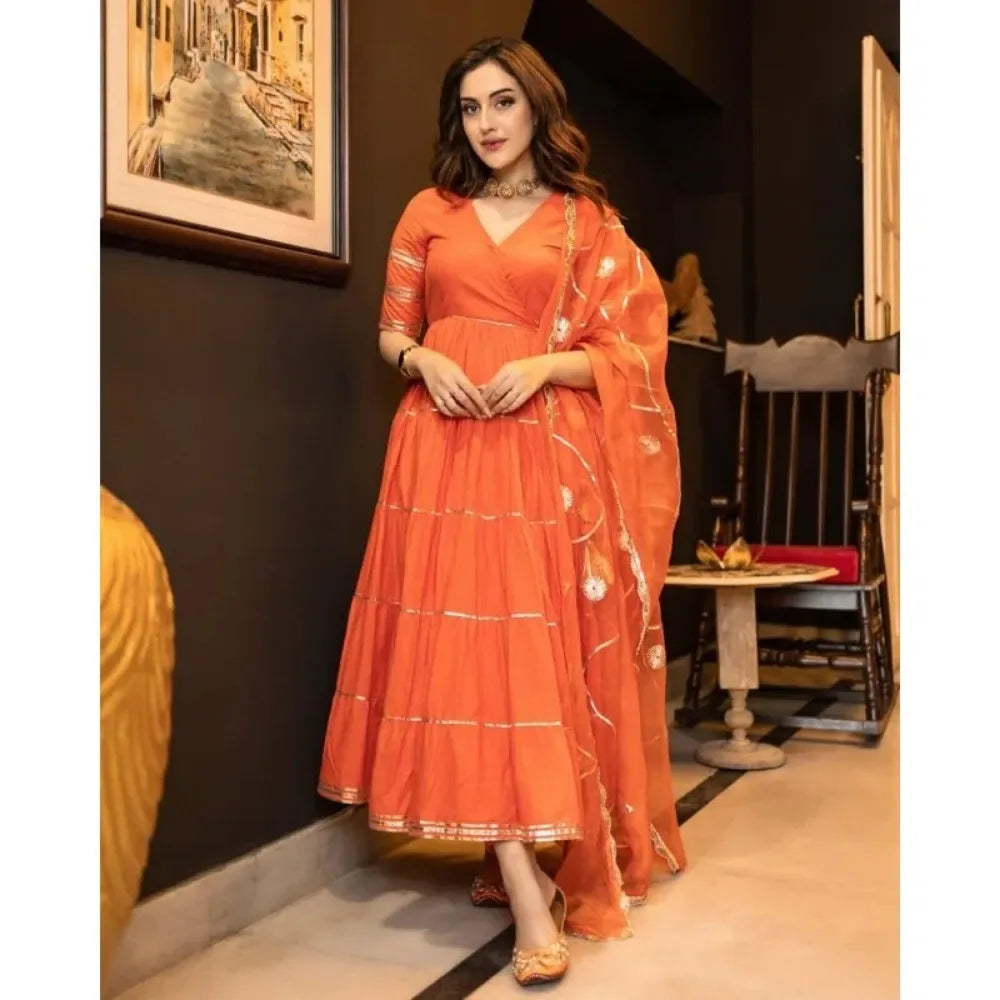 India and Pakistan Clothing 
Lace Orange Women Kurti Pant with Dupatta Set World Apparel India Pakistan Clothing Indian Clothing  Sarees for Women in India