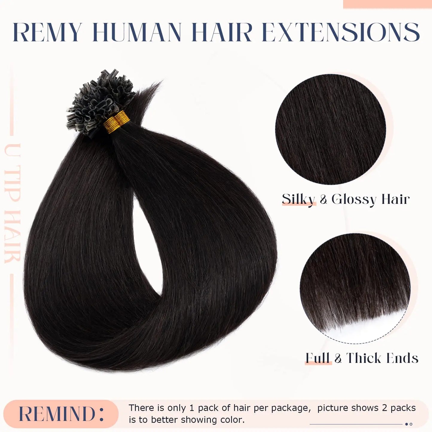 Hair Extensions and Wigs
Straight Keratin Nail U Tip Human Hair Extensions 1g/pc Brazilian Human Remy Hair Extensions Natural Color Pre Bonded 16"-26"