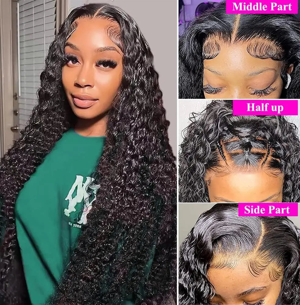 Hair Extensions and Wigs
Deep Wave Human Hair Bundles With Closure 100% Unprocessed Brazilian Virgin Human Hair Weave 3 Bundles With 4x4 HD Lace Closure