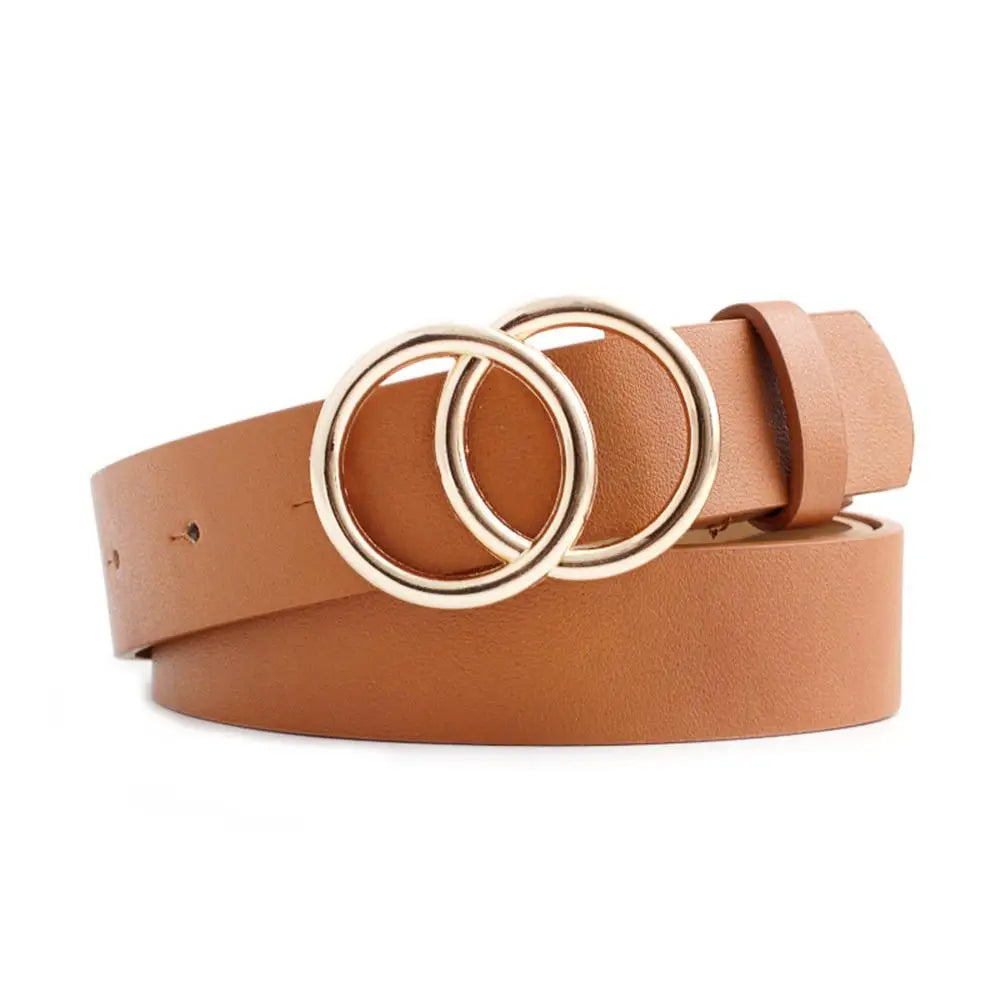 Belts 4 Colors Double Belts for Women Girls Fashion PU Metal Heart Pin Belt Dress Jeans Waistband Clothing Accessories A5R2