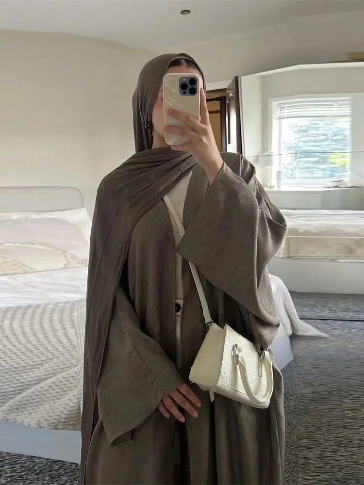 Similar Cotton Linen Batwing Kimono Abaya Dubai Islam Muslim Dress For Women Kebaya Kaftan Robe Musulmane Caftan Marocain Femme