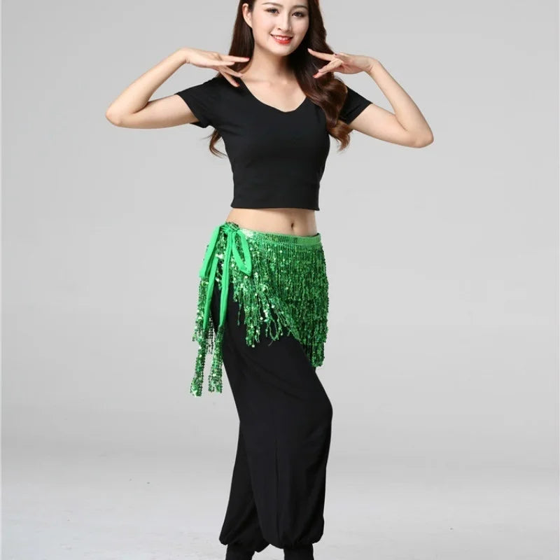 dancers  
Lady Women Belly Dancing Dress Waist Chain Belt Shiny Hula Stage Show Accessories Bellydance Costume Prop Belly Dance Skirt