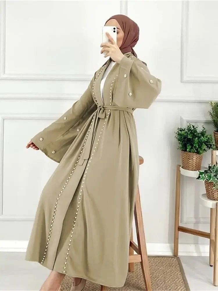 Ramadan Open Muslim Kimono Abaya Dubai Turkey Islam Arabic Abayas for Women Dress Kebaya Robe Femme Musulmane Kaftans