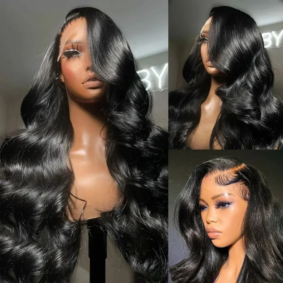 Hair Extensions and Wigs
30 34Inch Body Wave 13x4 HD Transparent Lace Frontal Wigs 250 Density 100% Human Hair Water Wave Lace Front Wig Pre Plucked