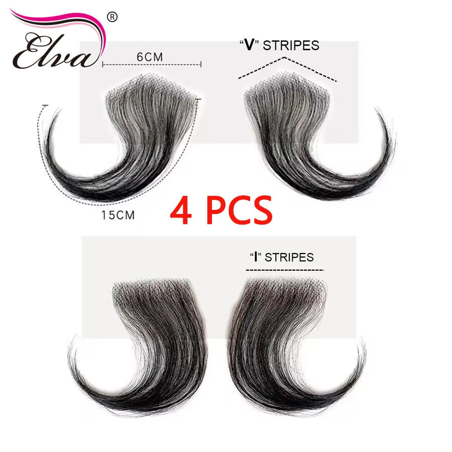 Hair Extensions and Wigs
Elva HD Lace Baby Hair Stripes 4Pcs Curly Human Hair Baby Hair Edge Body Wave Swiss Lace Hairline Baby Hair Strips For Women