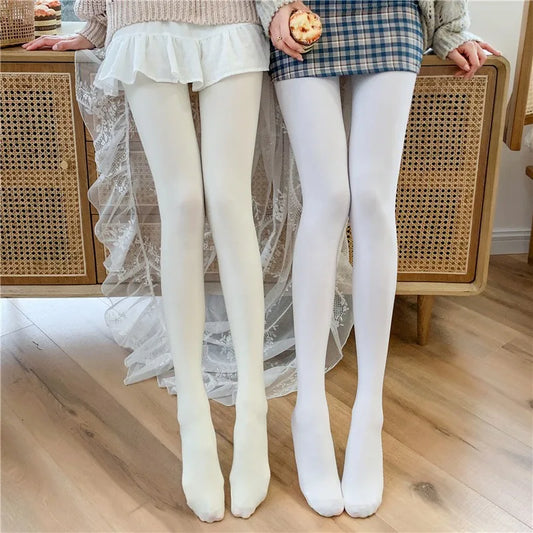 Tights 
New Spring Velvet White Women Tights 100D Woman Lolita Ballet Dance Pantyhose Stockings Fashion Female Pantyhose Collant Femme