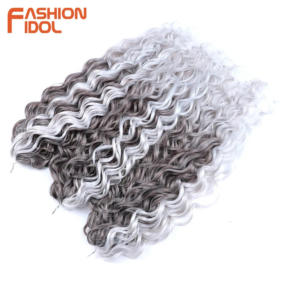 Hair Extensions and Wigs
Jessica Hair 20 Inch Deep Wavy Twist Crochet Hair Synthetic Afro Curly Hair Crochet Braids Ombre Brown Braiding Hair Extensions