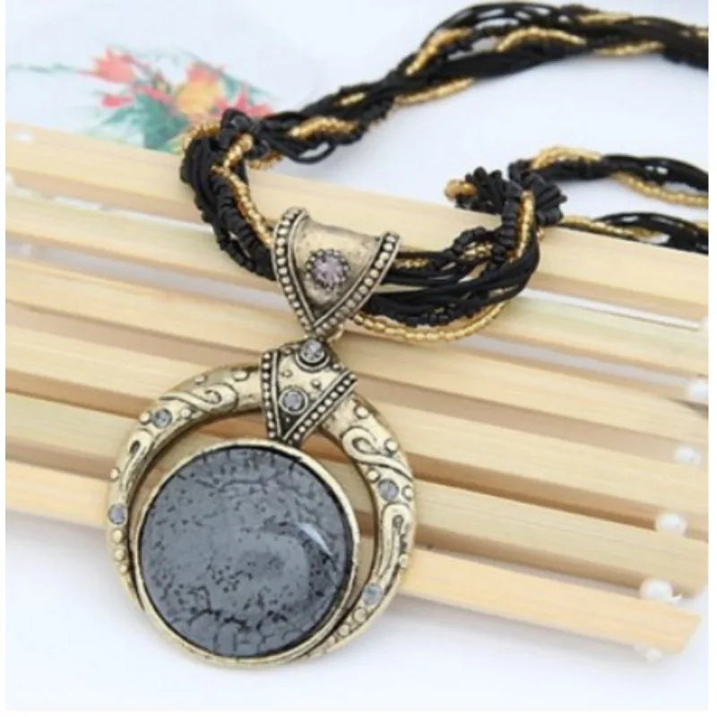 Necklaces Women New Retro Bohemian Ethnic Style Necklace Fashionable Men's and Women's Festival Party Gifts Jewelry Accessories