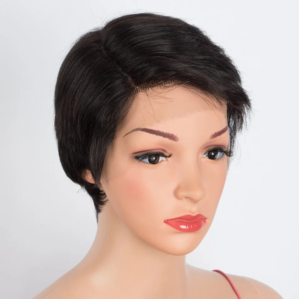 Hair Extensions and Wigs
Trueme Short Pixie Cut Lace Wig Colored Brazilian Lace Front Human Hair Wigs Ombre Blonde Brown Part Lace Human Wigs For Women