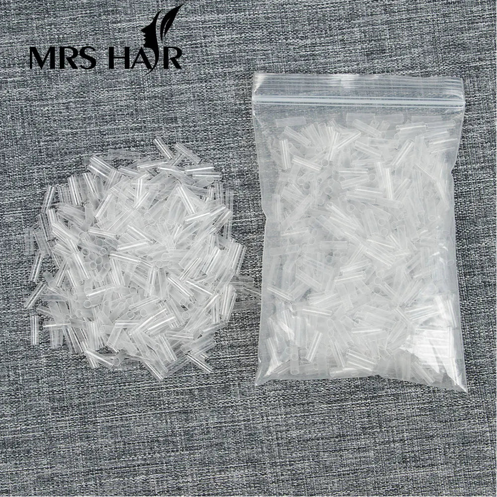 Hair Extensions and Wigs
500pcs Hair Extensions Heat Shrink Tubes itip human hair extension tools Without adhesive 2.5*10mm Fusion Hair Accessories tools