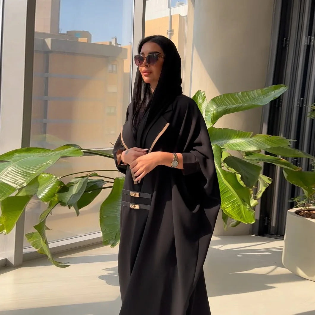 Black Abayas for Women Muslim Modest Dress Ramadan Dubai Luxury Open Abaya Kebaya Turkey Kaftan Eid Djellaba Islam Jalabiya Robe