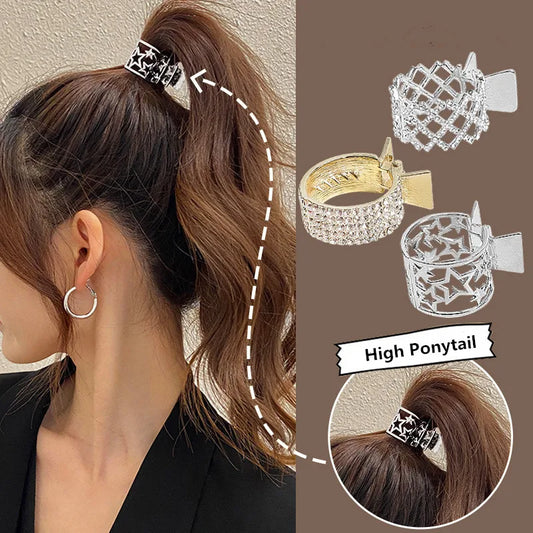 Elegant Look Fashion Zircon Pearl Metal Hair Claw High Ponytail Holder for Women Girls 2022 New Trendy Korea Luxury Hair Clip Accessories