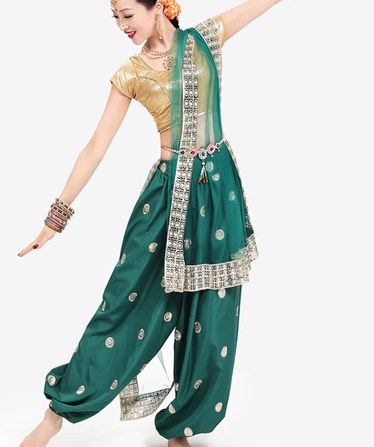 India and Pakistan Clothing 
Indian Sari Wide Leg Pants Stage Performance Costume Nepal Pakistan Bangladesh Specialty Clothing