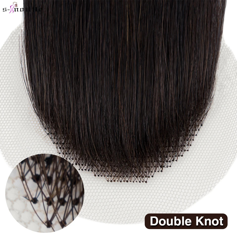 Hair Extensions and Wigs
S-noilite 8Inch Lace Hair Patch Hair Toppers Hand Crochet Natural Human Hair Replacement Capillary Prothesis Invisible Hairpiece