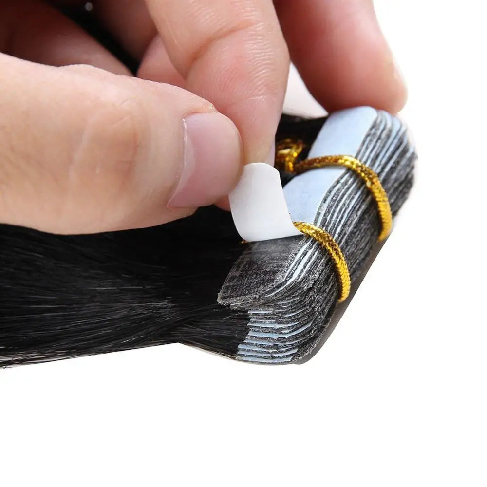 Hair Extensions and Wigs
Tape In Human Hair Body wave Extensions 100% Real Remy Human Hair Skin Weft Adhesive Glue On For Salon High Quality for Woman