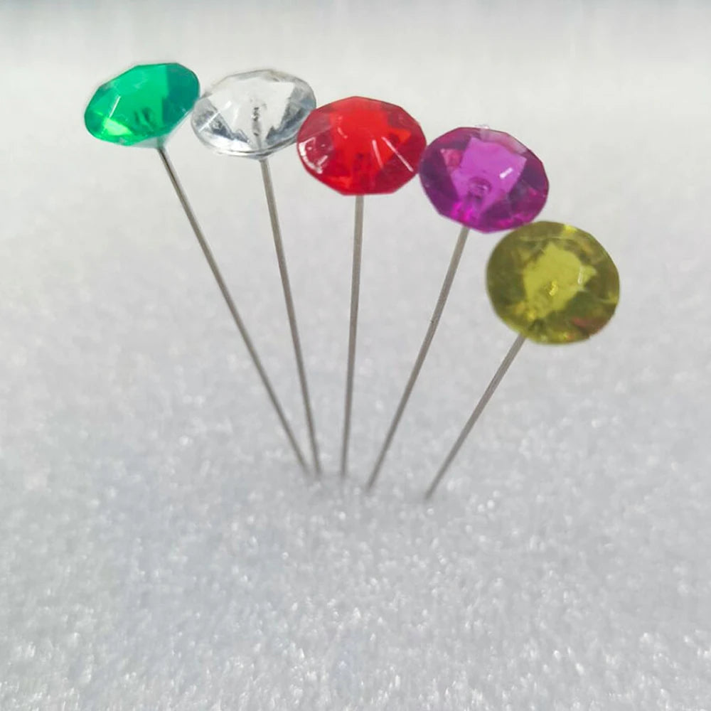 Hair Extensions and Wigs
Coloful Sparkle Diamond Head Pushpin Transparent Map Flower Pin Cork Board Sewing T Pins for Fabric Clothing DIY Sewing Crafts