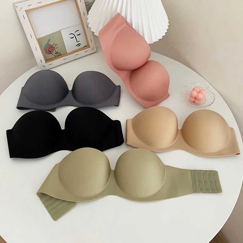 bras
FINETOO Sexy Strapless Bras Women Wireless Bralette Soft Female Underwear Ladies Seamless Bras Invisible Bra With 2pcs Straps