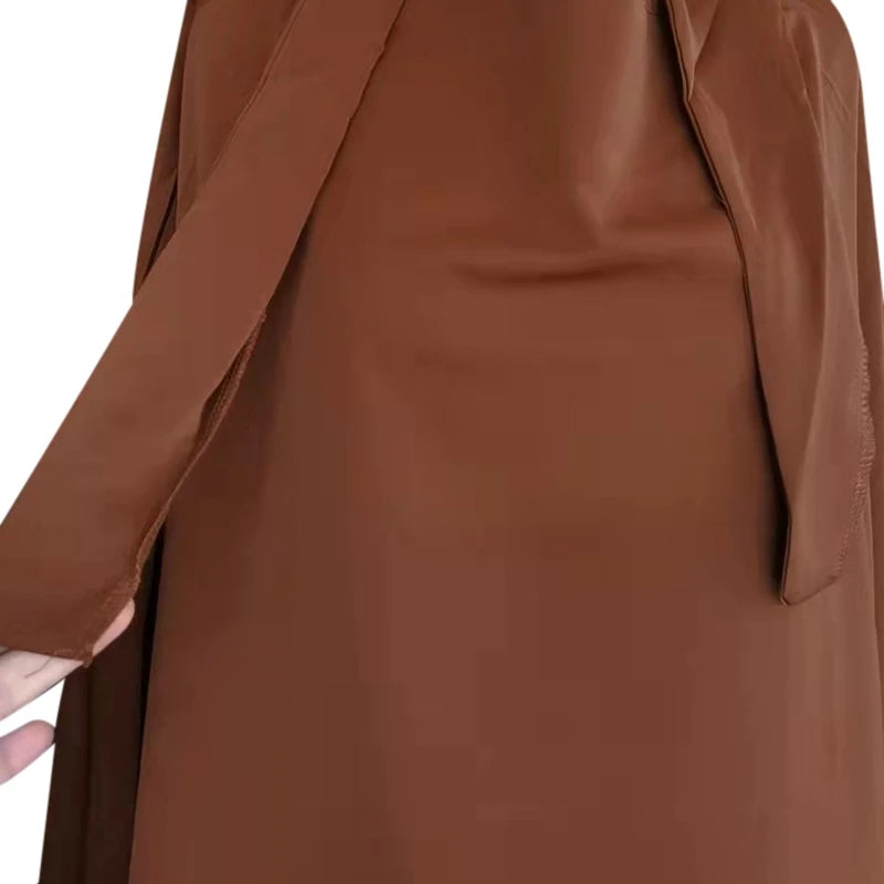 India and Pakistan Clothing 
Muslim Sets One Pieces Prayer Clothing Long Hooded Smocking Sleeve Shirts Hijab Loose Maxi Skirts Elastic Waist Women Abaya Sets