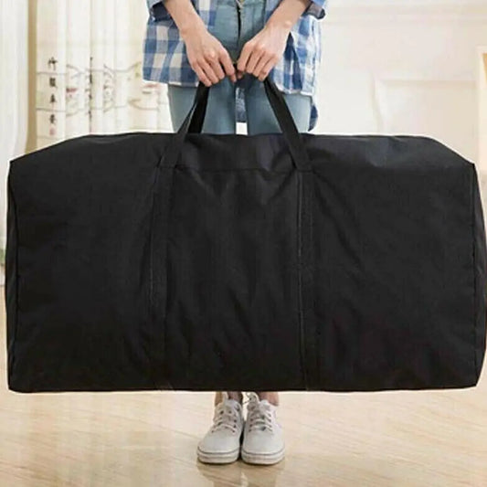 Travel Bag Large Capacity Folding Duffle Bag Travel Clothes Storage Bags Zipper Oxford Weekend Bag Thin Portable Moving Luggage Hand Bag